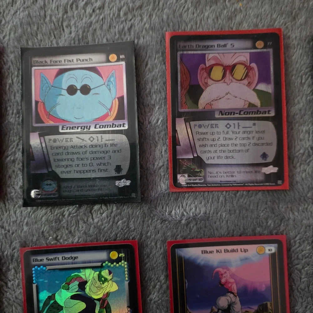 Dragon Ball Z TCG Card Lot 10pc Score Foil Holo Blue Swift Dodge Ki Build Up